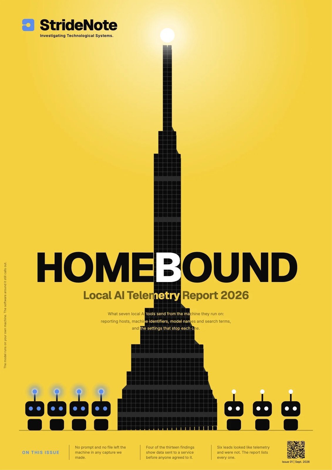 Cover of the Local AI Telemetry Report 2026, titled Homebound