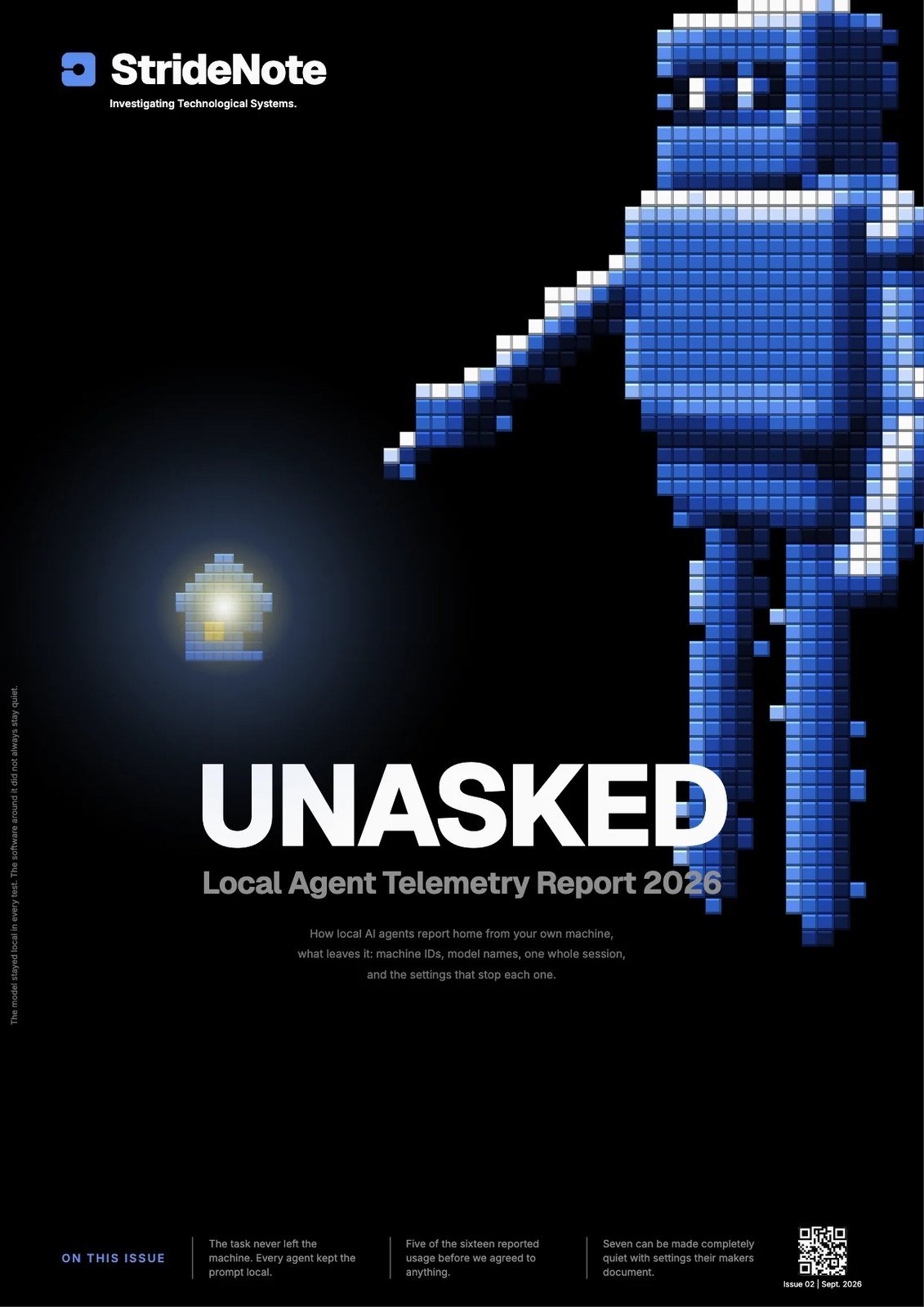 Cover of the Local Agent Telemetry Report 2026, titled Unasked
